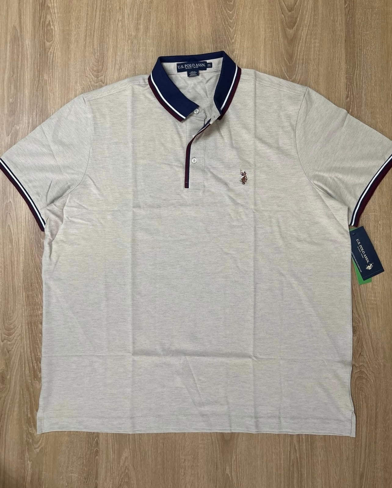 U S Polo Assn Regular Fit Polo Shirt in Tan