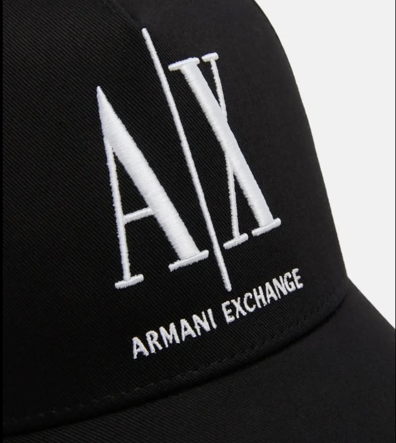 A X Baseball Cap in Black