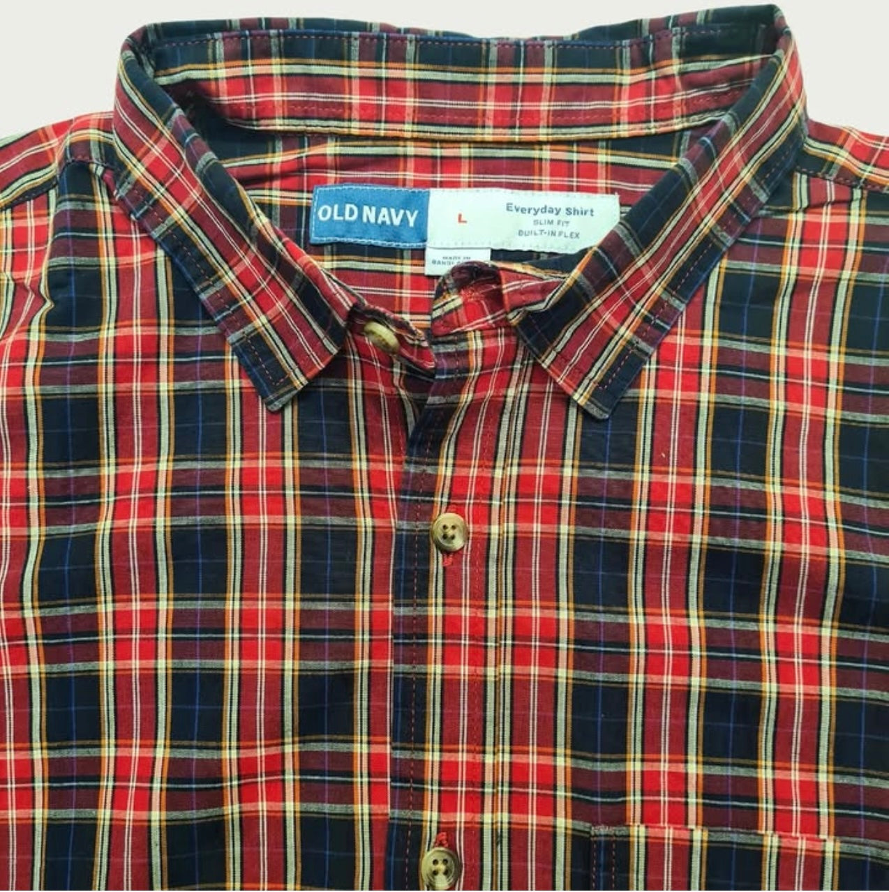 Old Navy Plaid Shirt in Red and Black