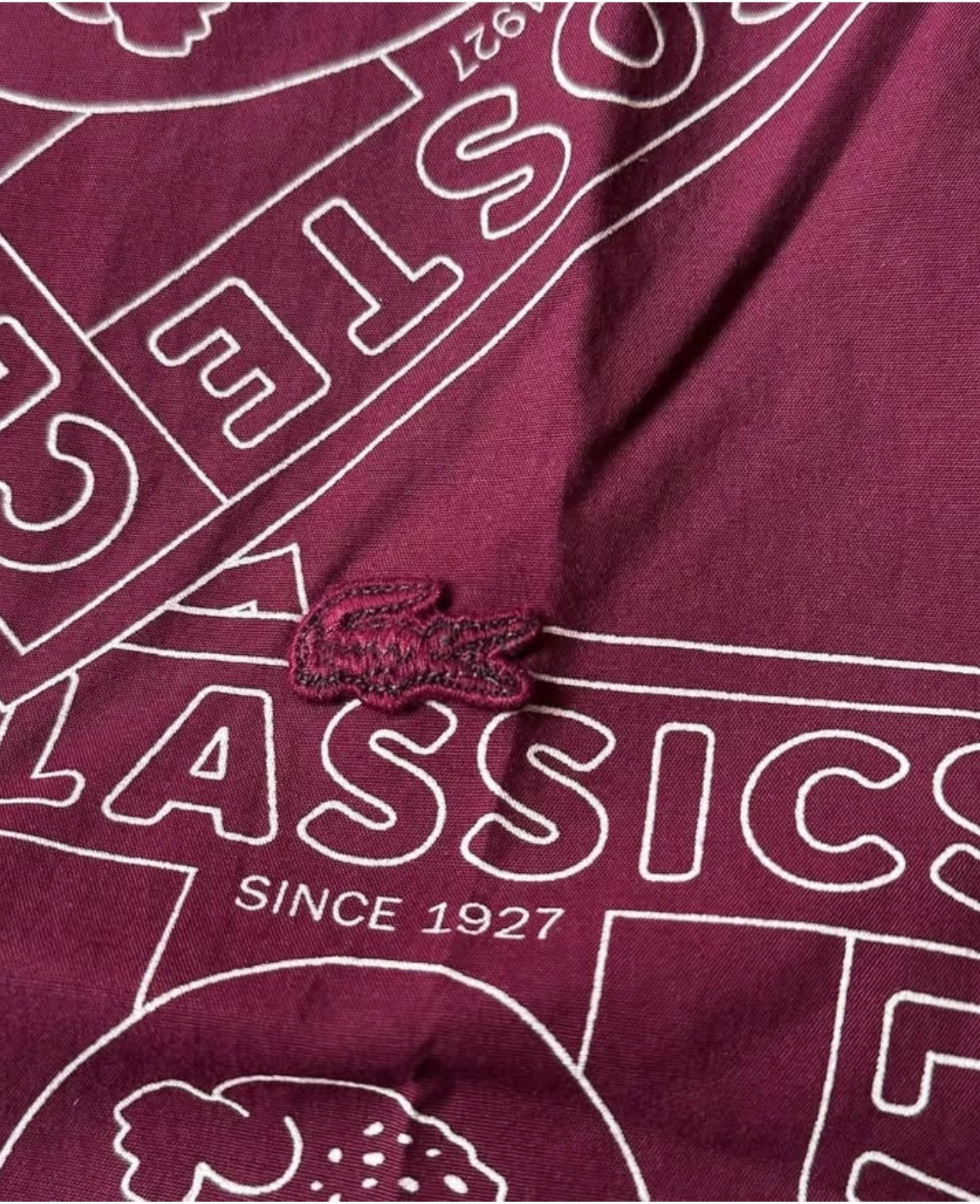 Lacoste Maroon Shirt in Pattern