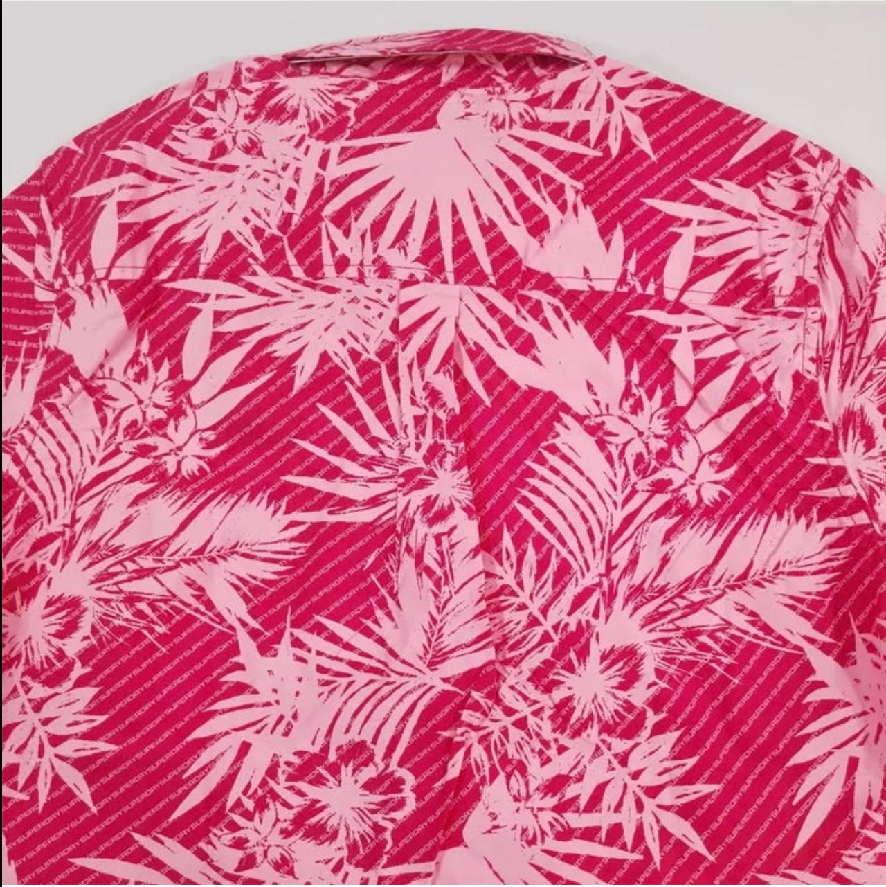 Super Dry Regular Fit Pink Pattern Short Sleeve Shirt