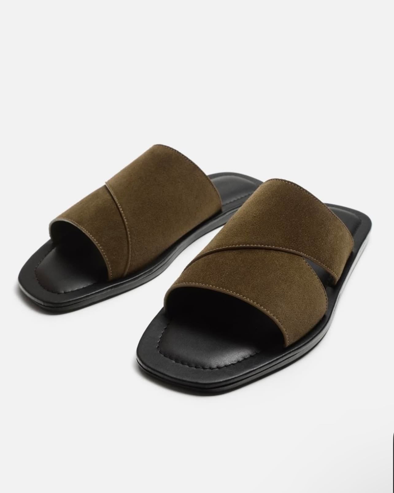 Zara Leather Sandal in Suede
