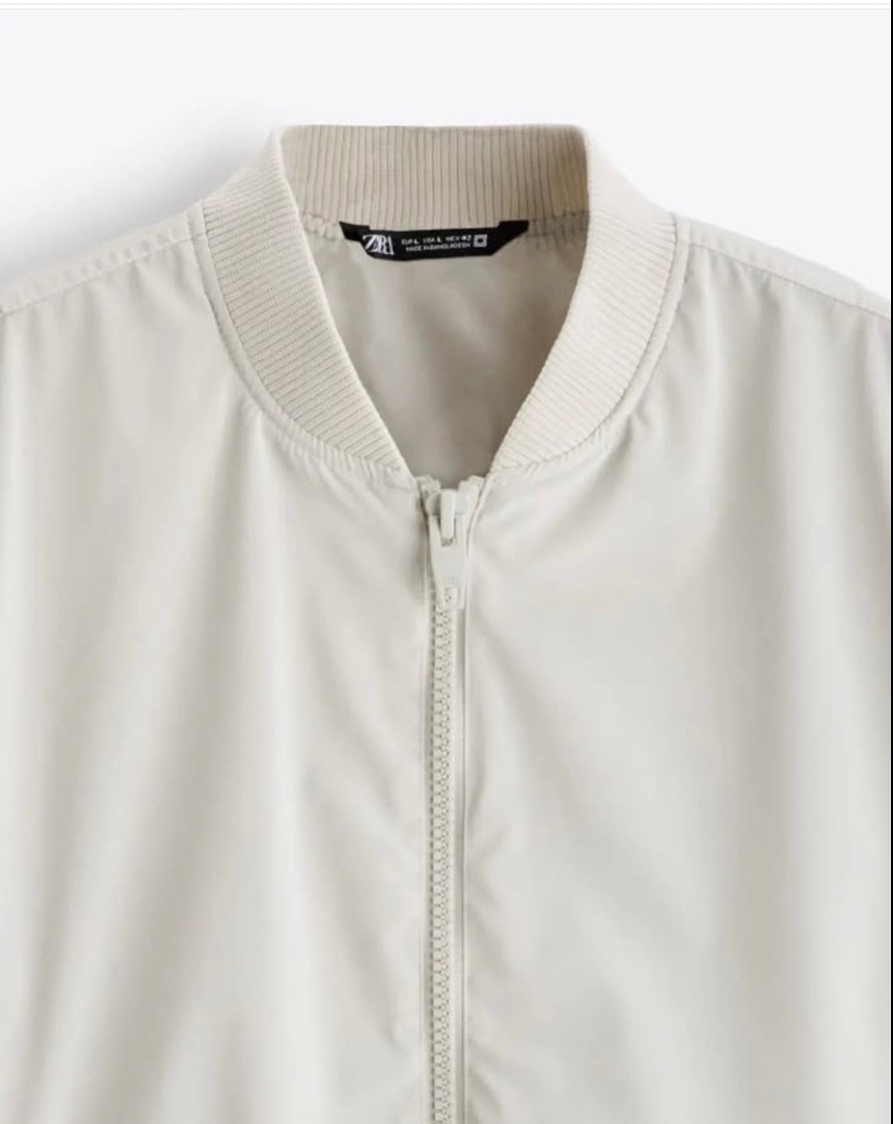 Zara Bomber Jacket in Off White