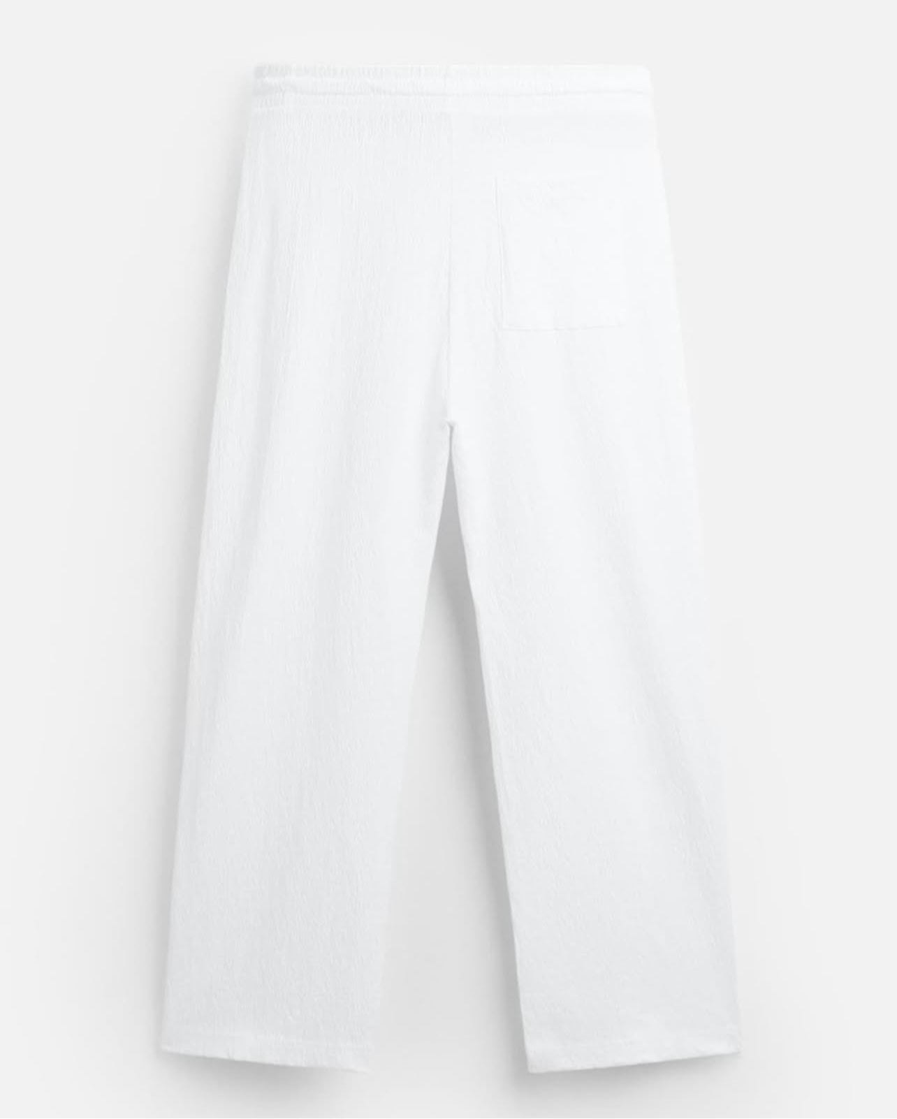 Zara Textured Trousers in White