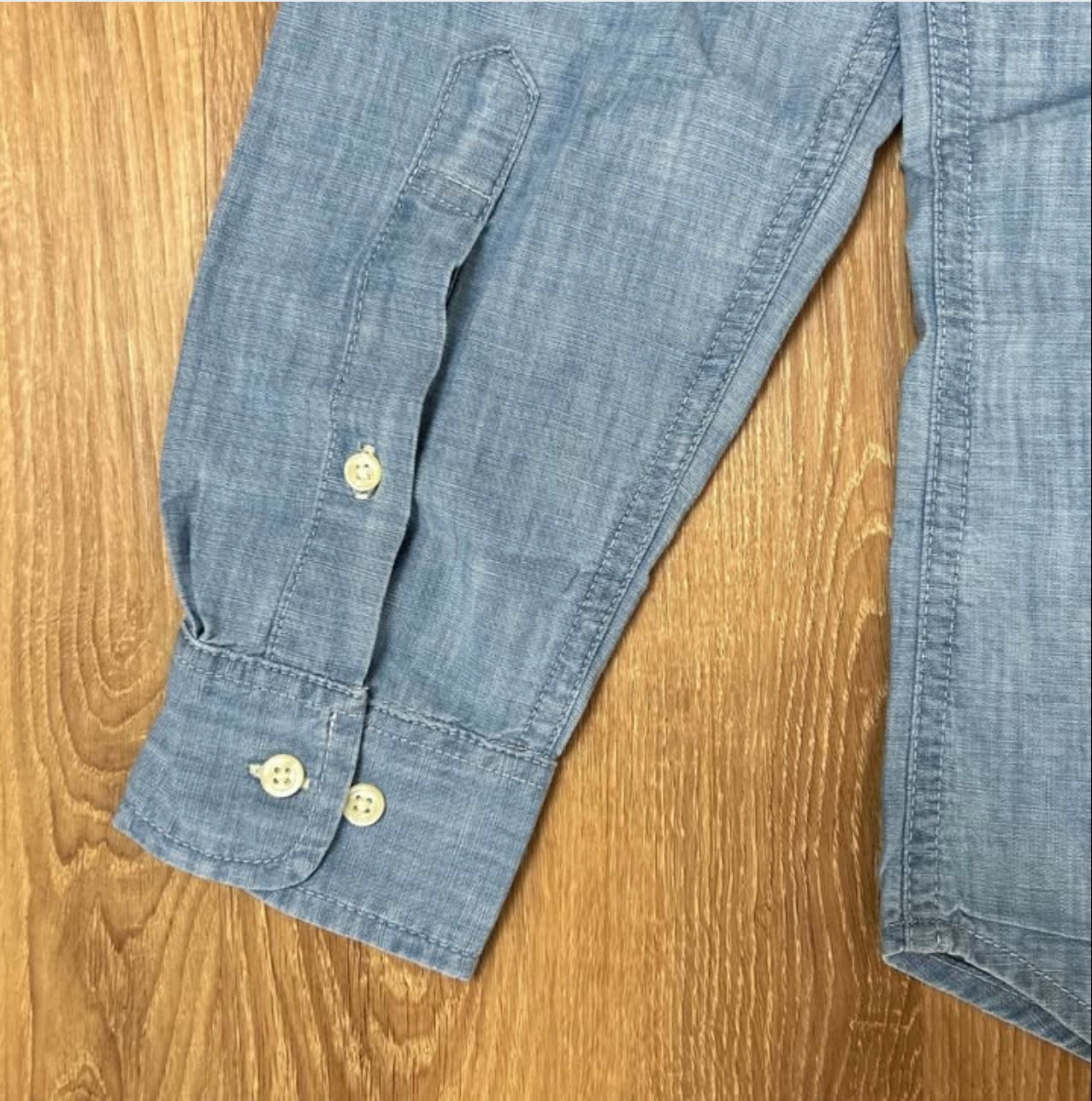 US Polo Assn Regular Fit Chambray Cotton Shirt in Blue