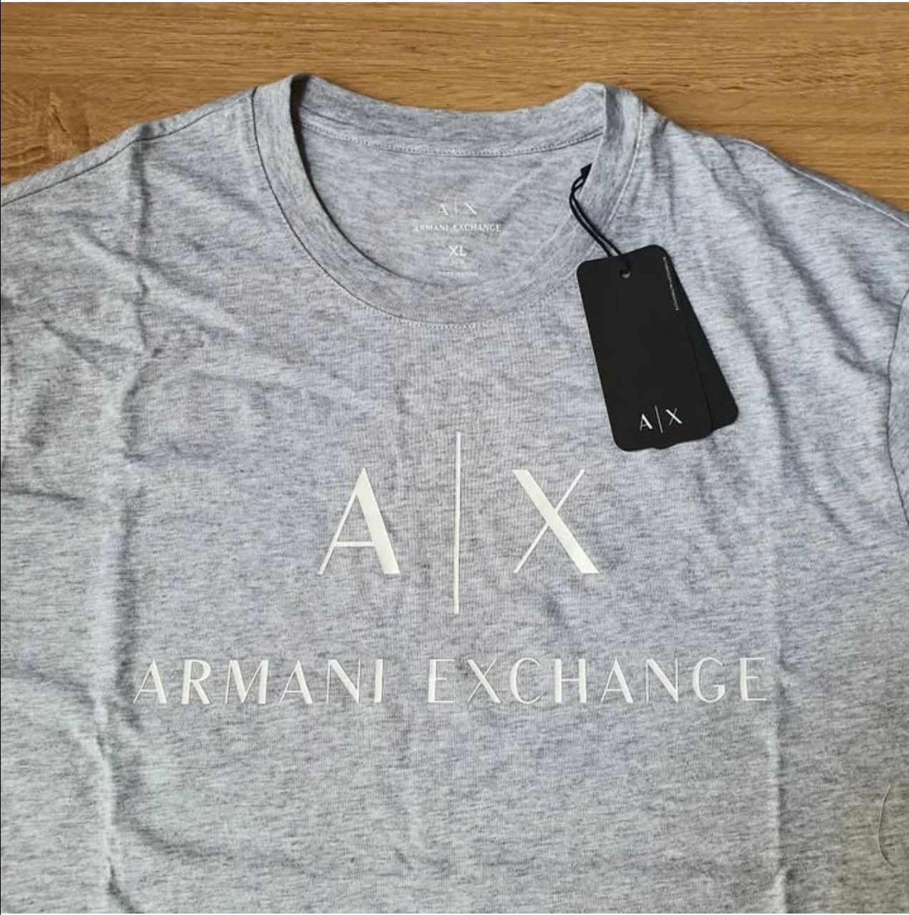 A X Slim Fit Grey T Shirt