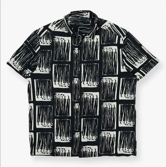 Asos Regular Fit Shirt With Pattern in Black