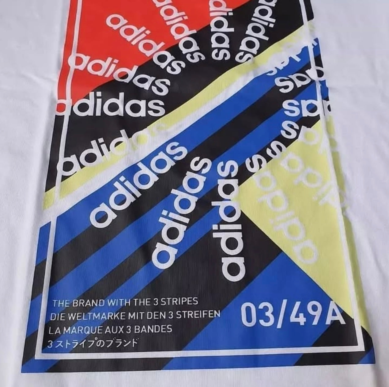 Adidas Regular Fit Digital Print Short Sleeve T-Shirt in White