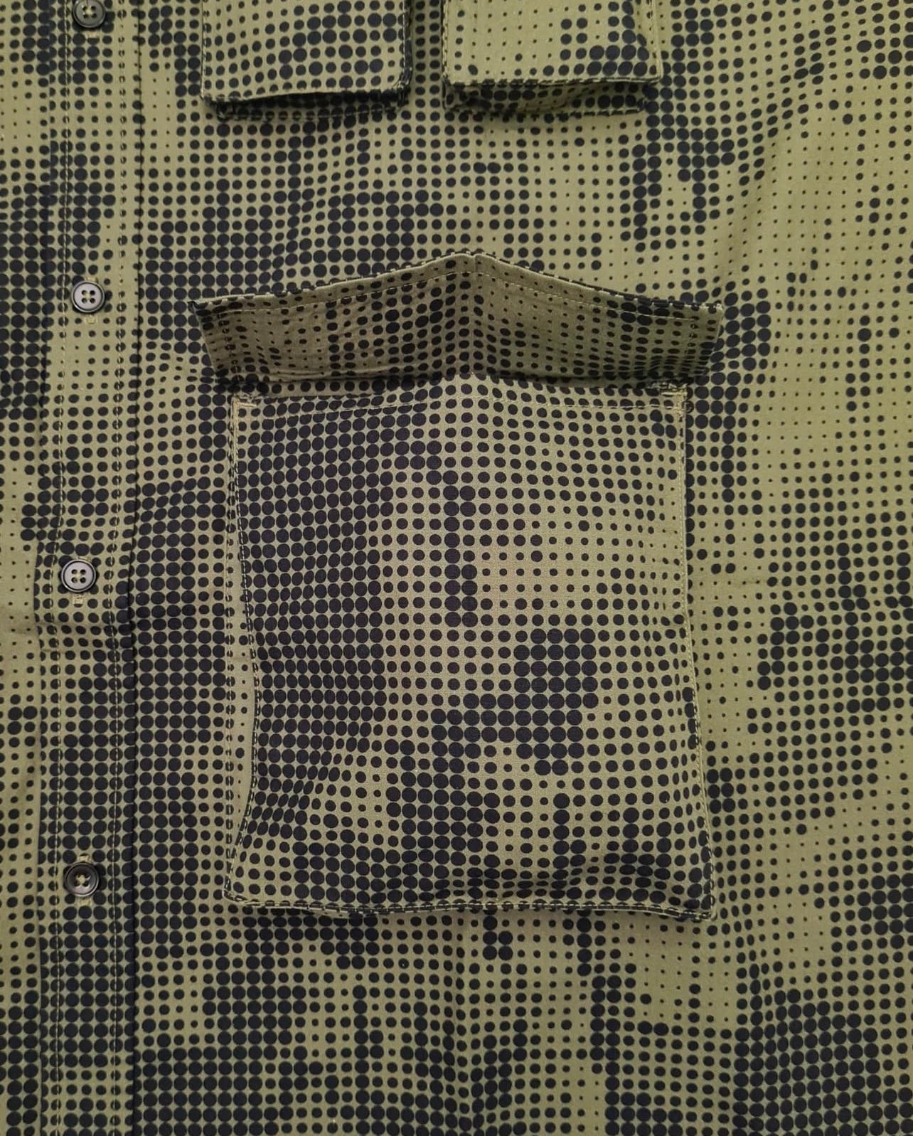 Asos Green Pattern Shirt With Utility Pockets