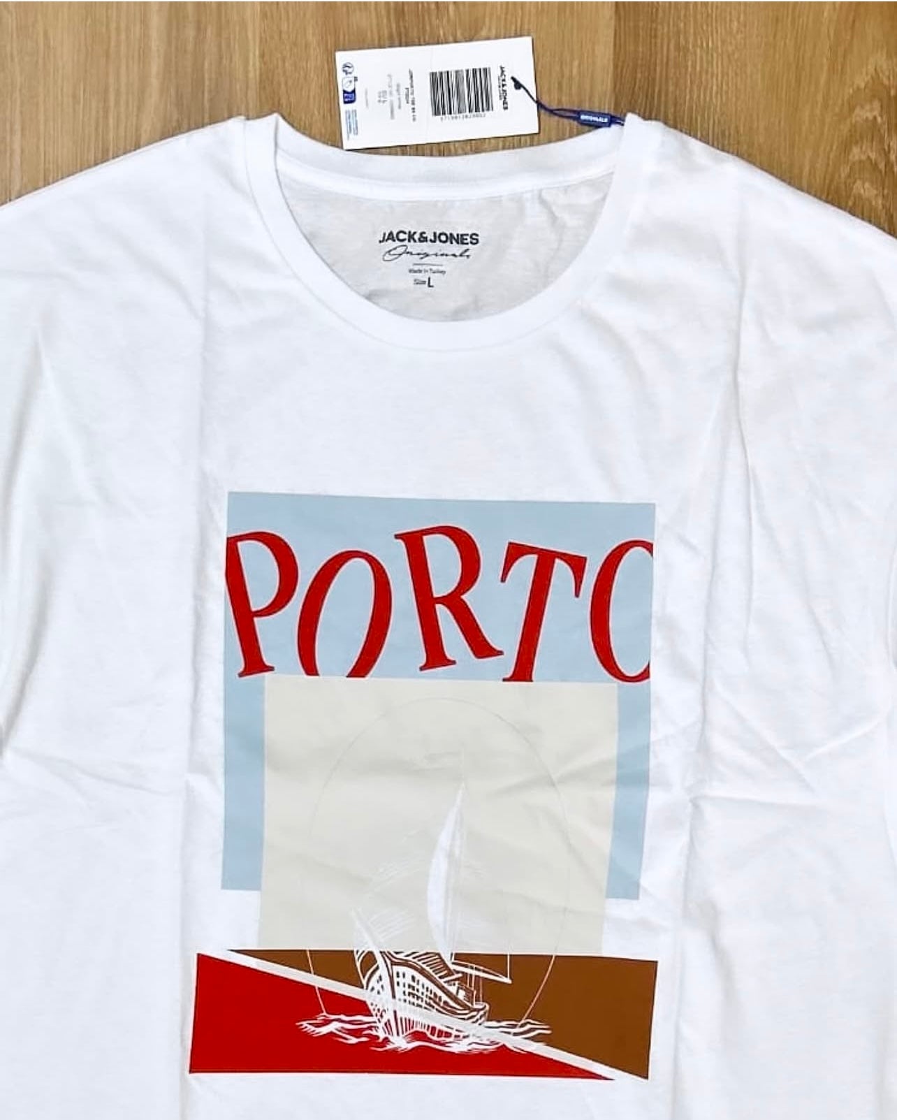 J & J Regular Fit T Shirt in White