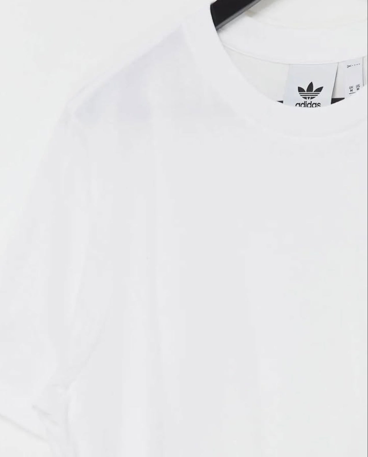 Adidas Regular Fit White T Shirt With Trefoil Logo