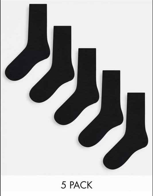 New Look 5-Pack Socks in Black