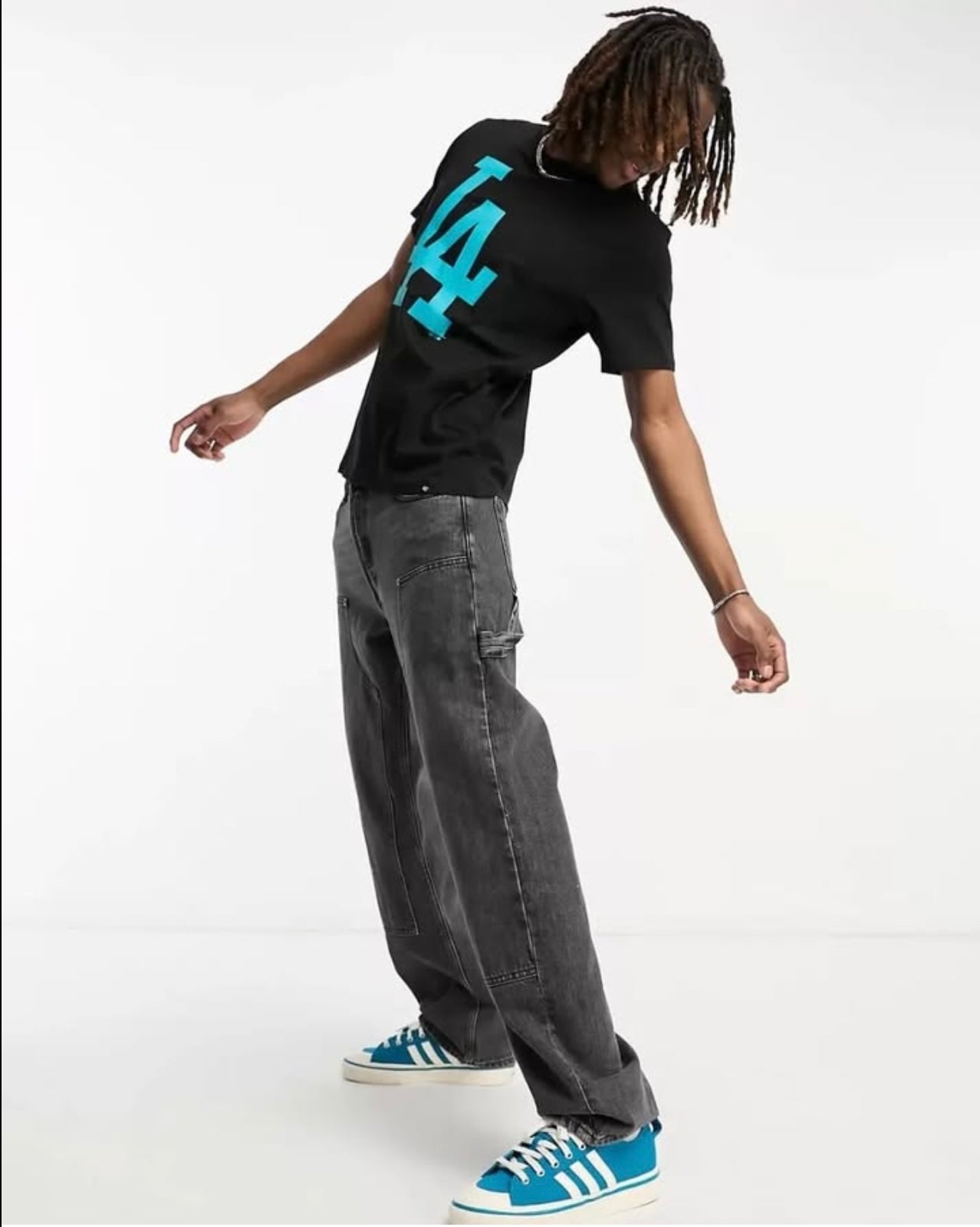 4 7 Brand LA Dodgers T shirt in Black