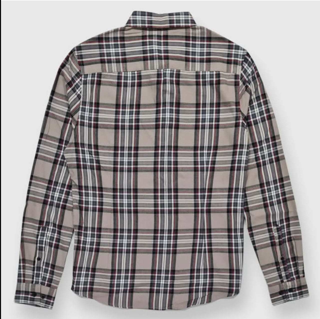 Asos Slim Fit Cream Oxford Cotton Button Cuff Shirt