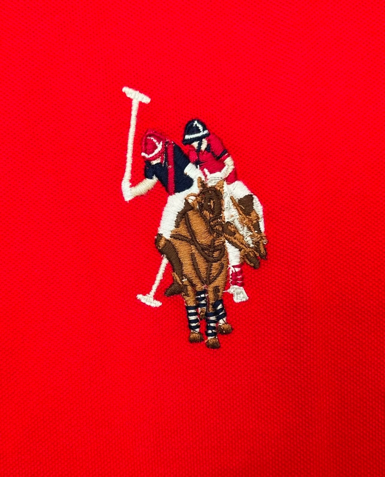 US Polo Assn Regular Fit Pique Polo Shirt in Red