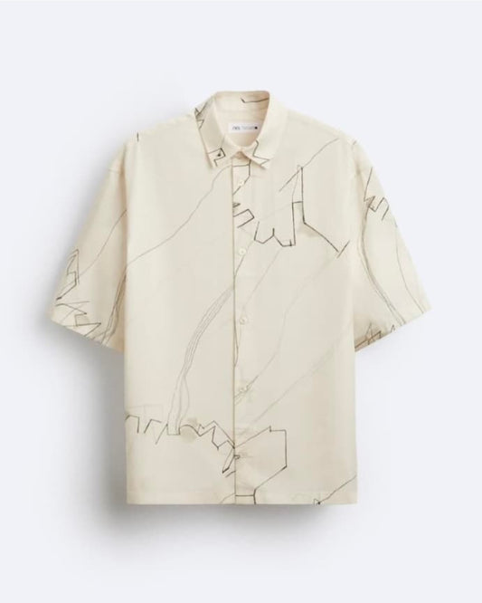 Zara Regular Fit Shirt in Beige