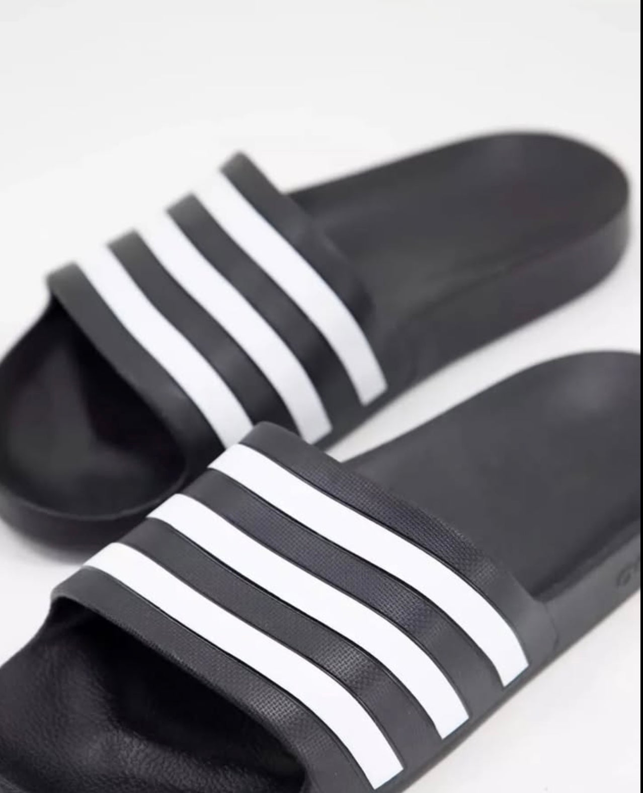 Adidas Slides in Black and White