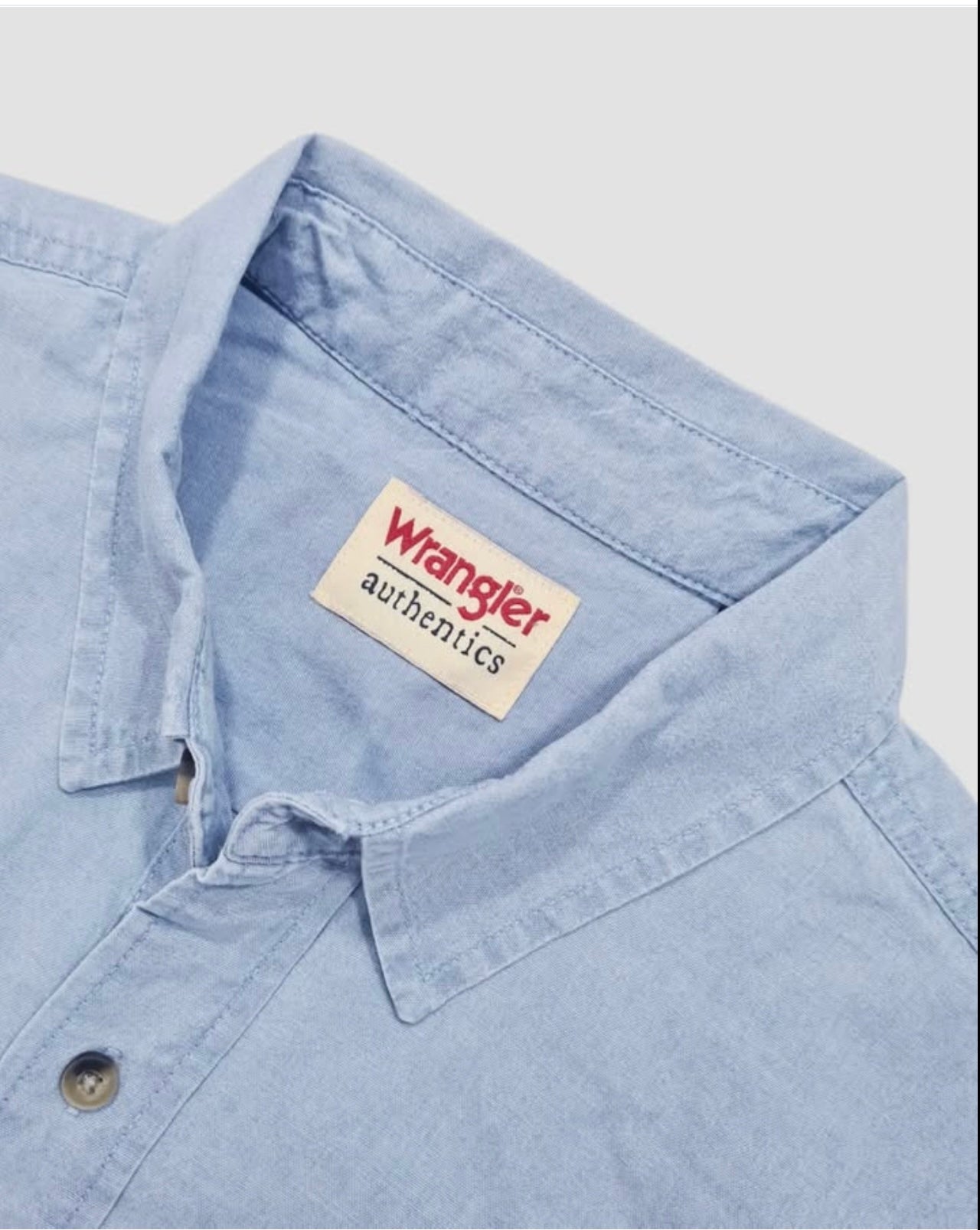Wrangler Regular Fit Blue Cotton Short Sleeve Shirt