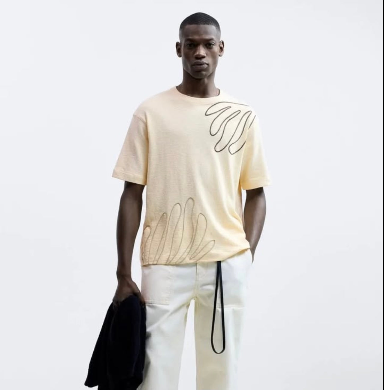Zara T Shirt With Embroidery