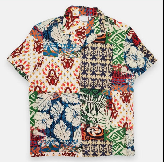 Asos Regular Fit Pattern Short Sleeve Shirt