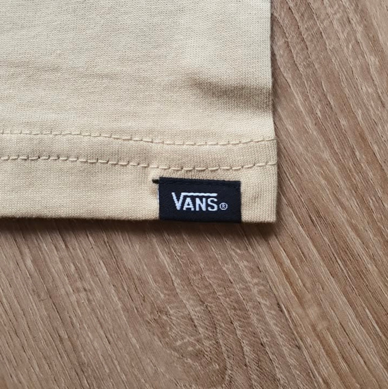 Vans Regular Fit T Shirt in Sand