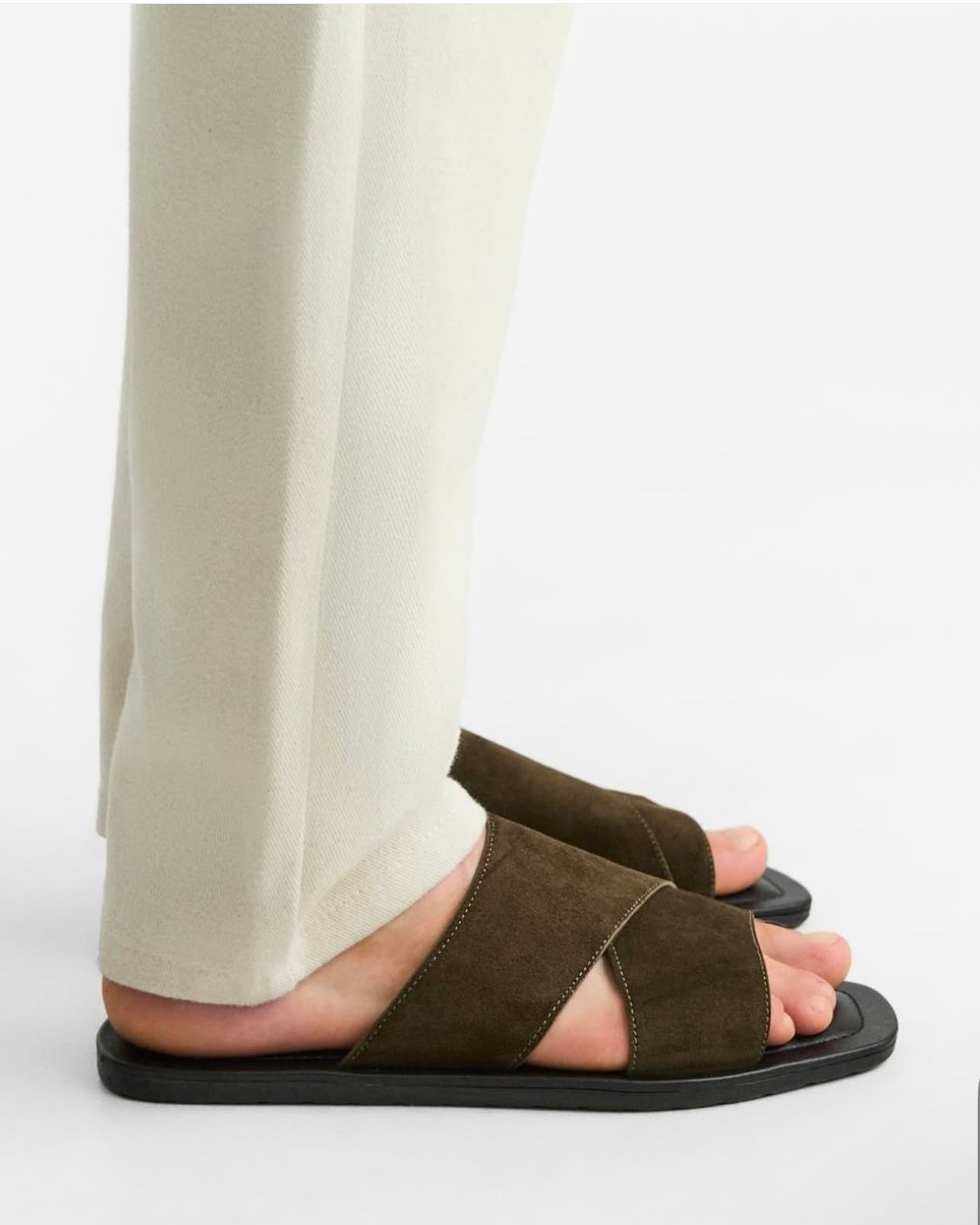Zara Leather Sandal in Suede