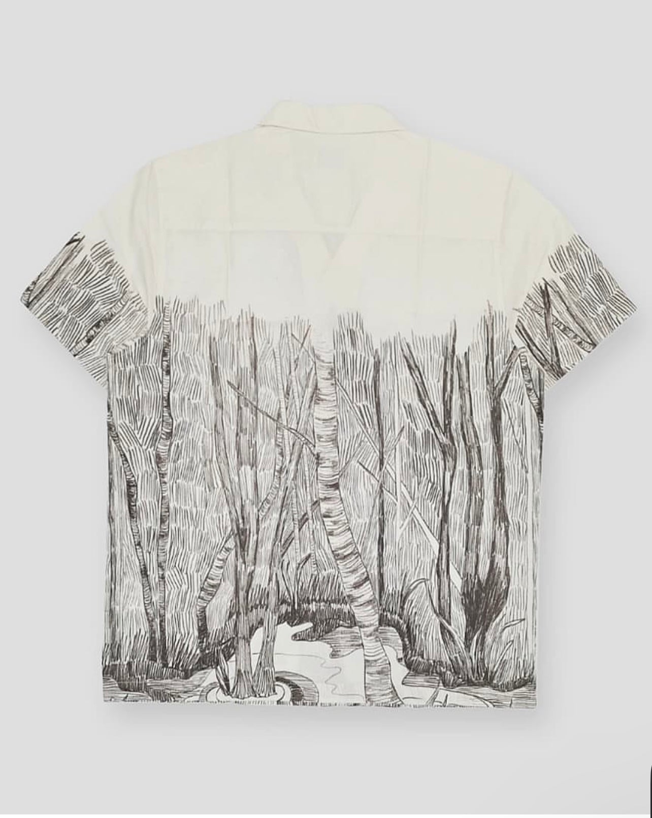 Topman Regular Fit Off White Cotton Shirt in Pattern
