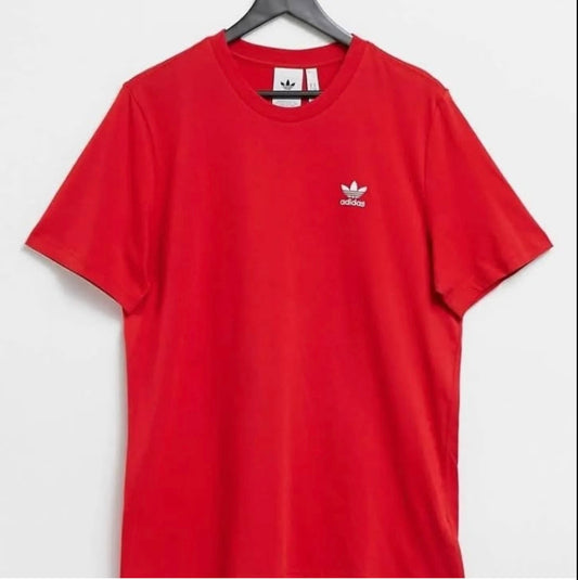 Adidas Regular Fit Red T Shirt With Trefoil Logo