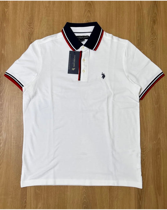 US Polo Assn Regular Fit Pique polo Shirt in White