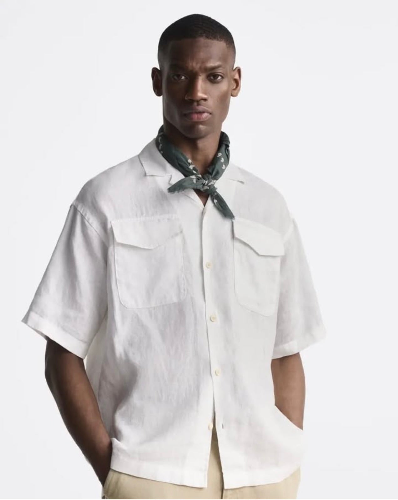 Zara White Shirt in Linen
