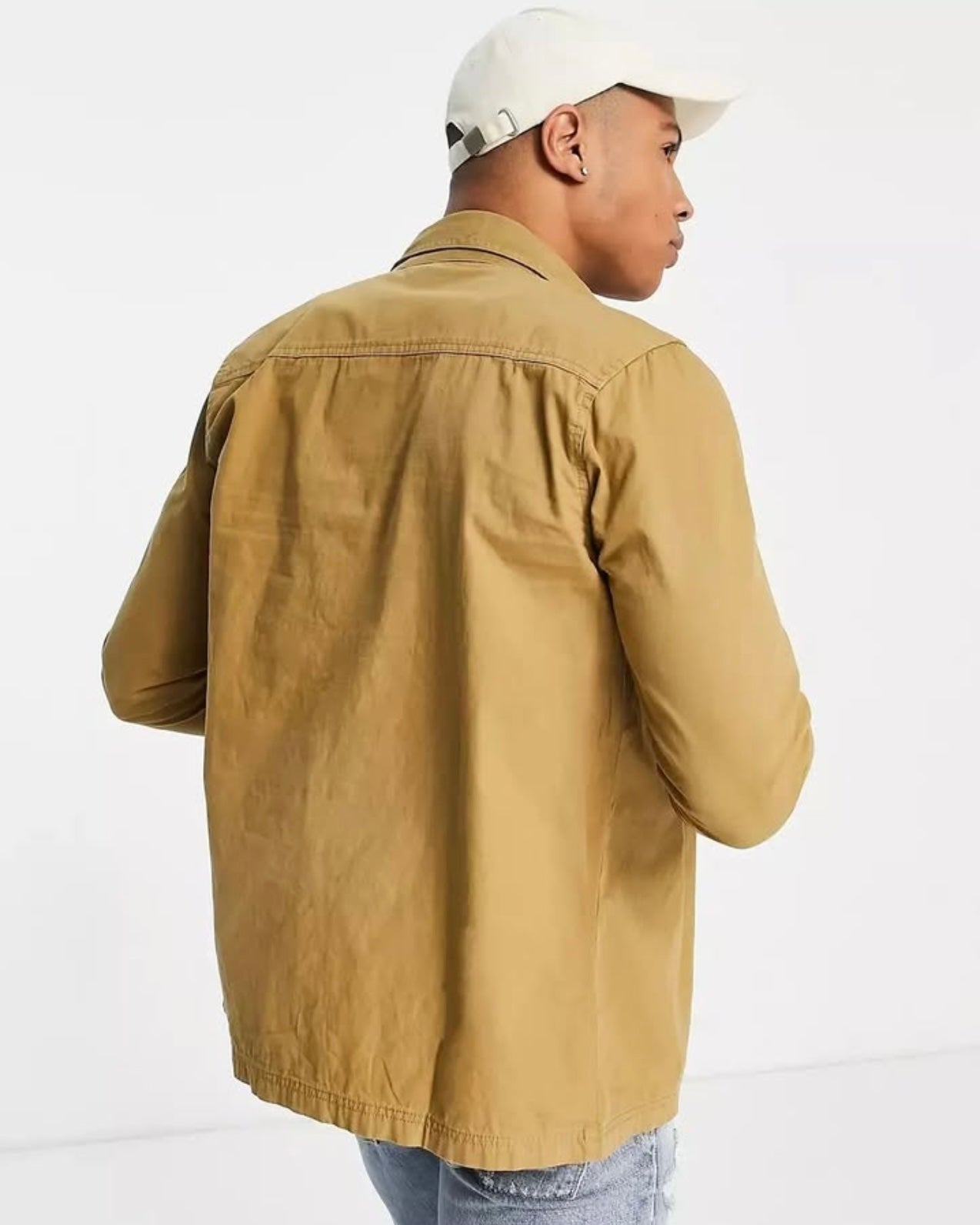 Threadbare Regular Fit Brown Cotton Shirt With Utility Pockets