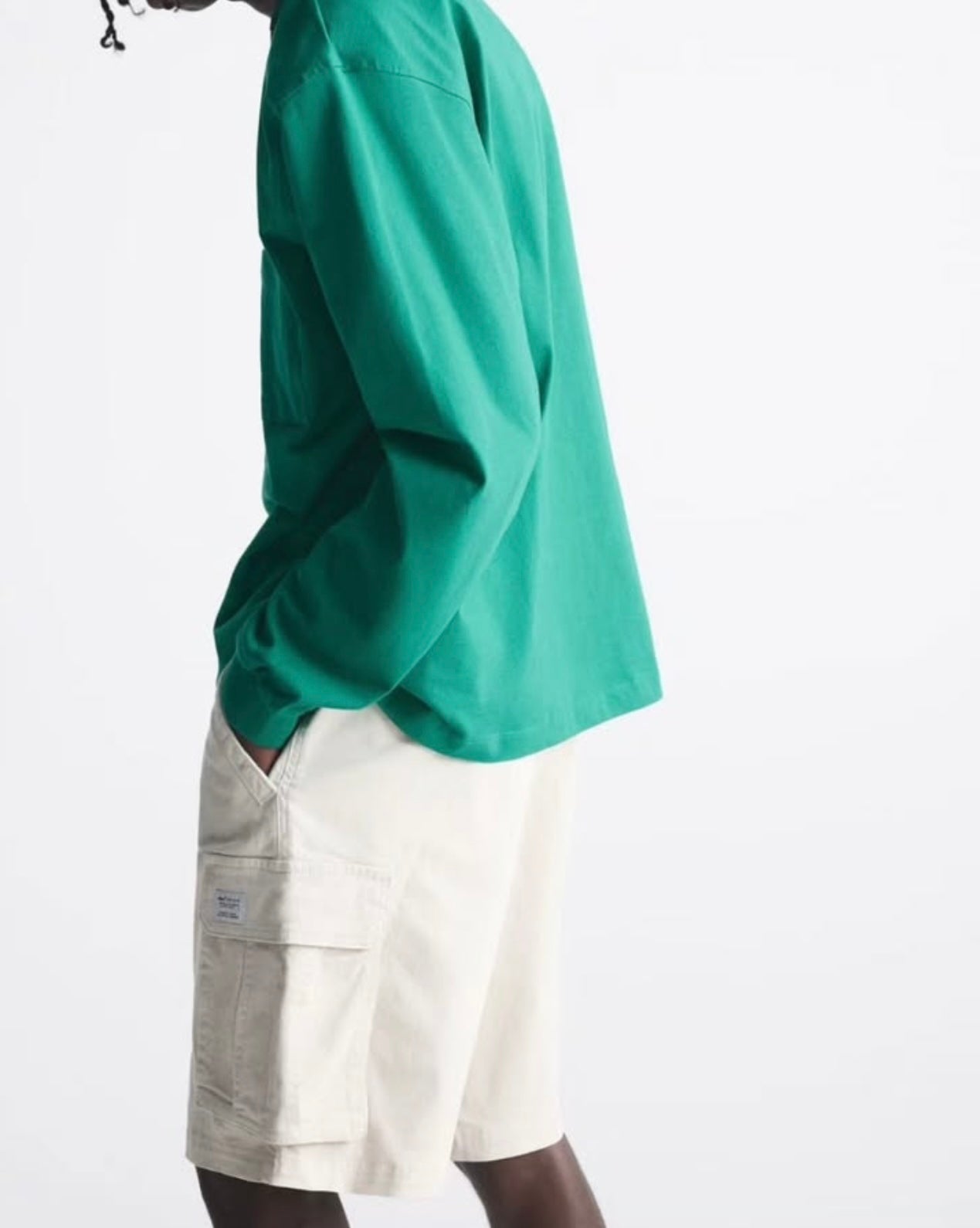 Zara Cargo Shorts in Stone