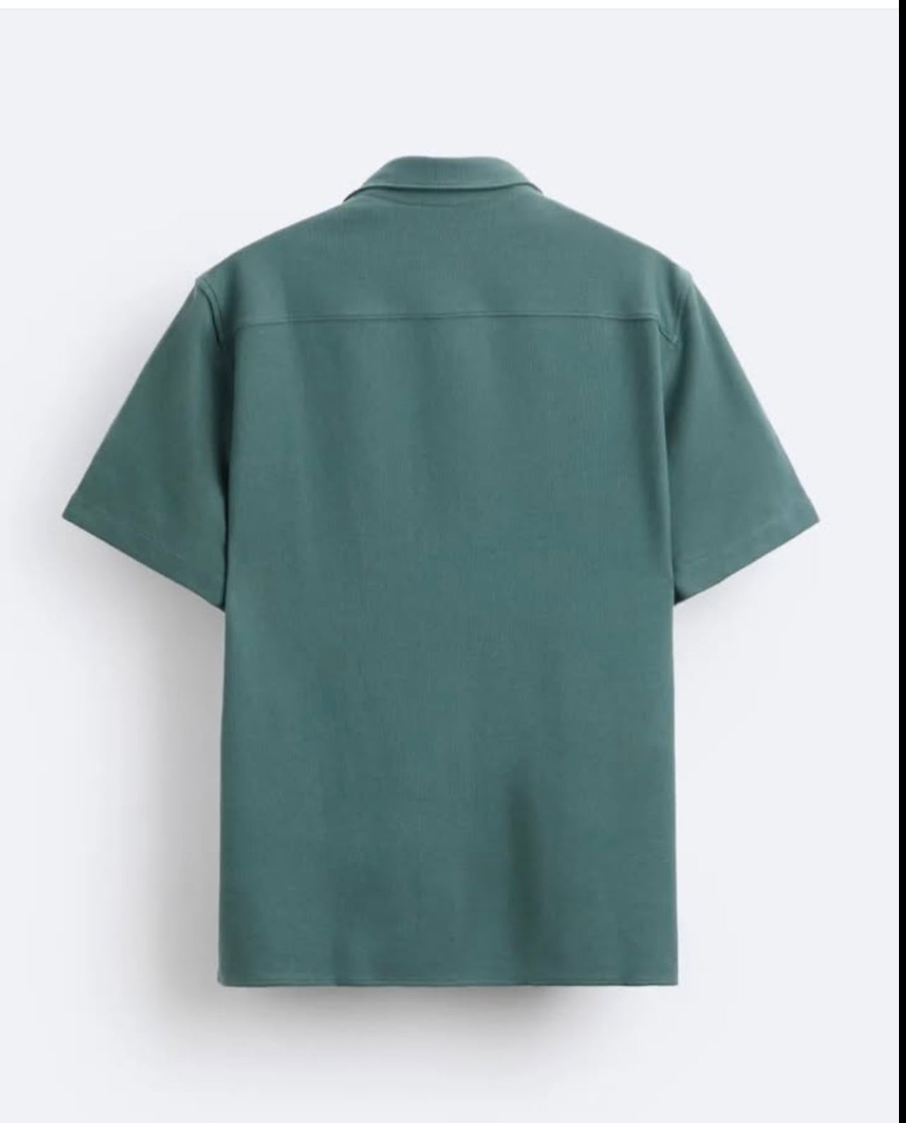 Zara Green Textured Weave Shirt