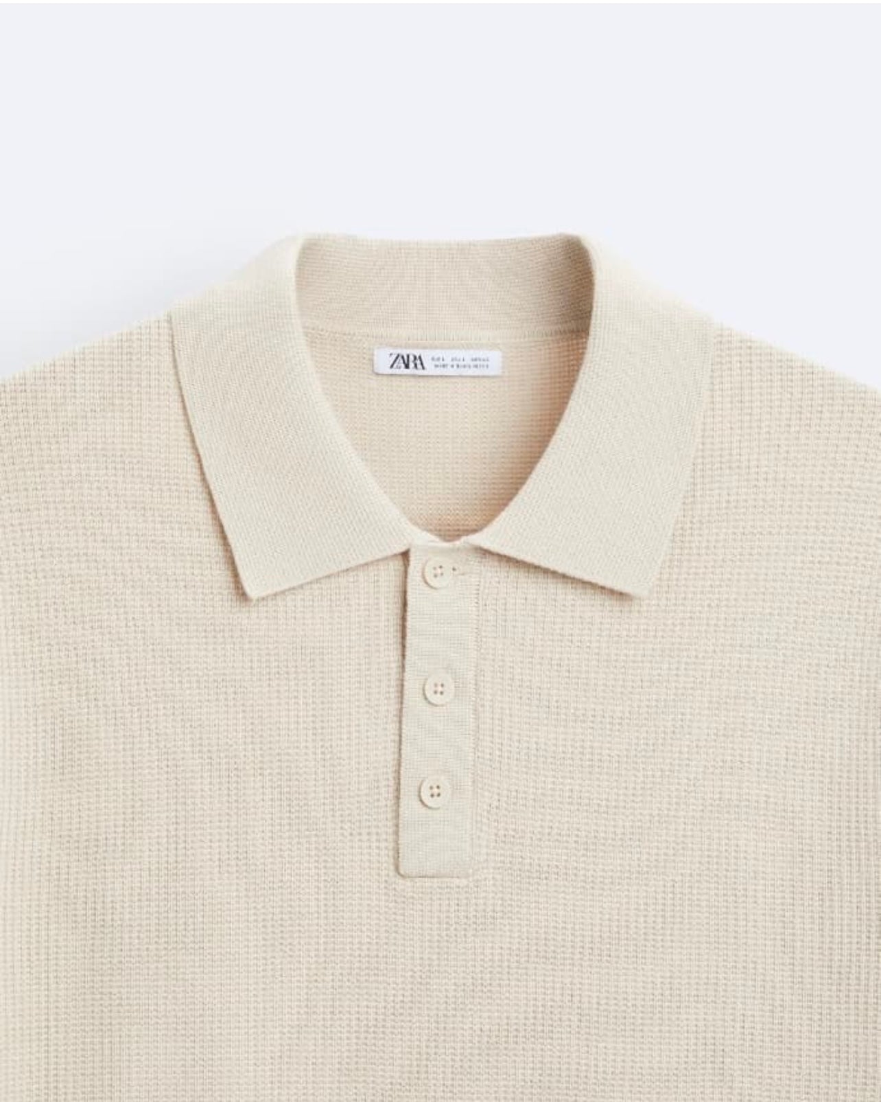 Zara Regular Fit Knit Polo Shirt
