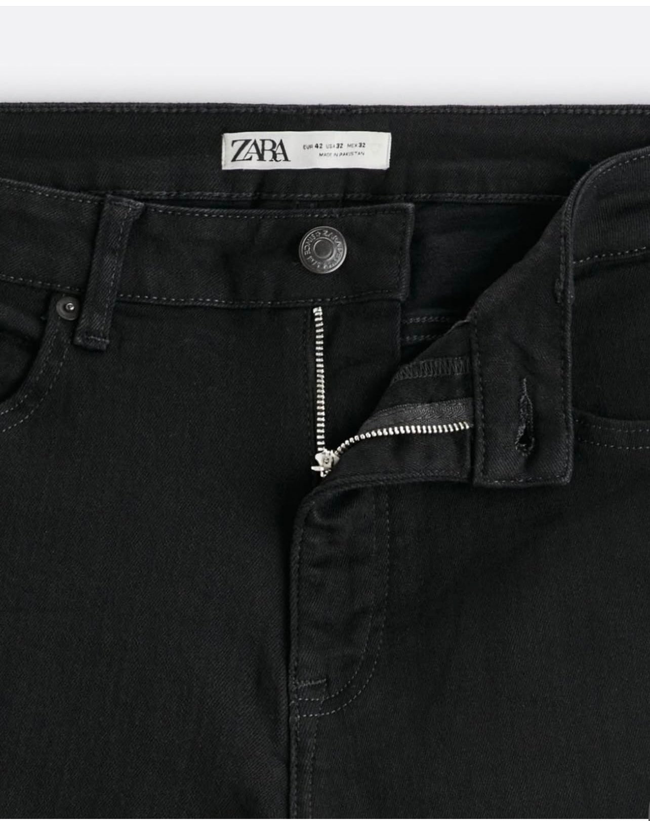Zara Slim Fit Black Denim