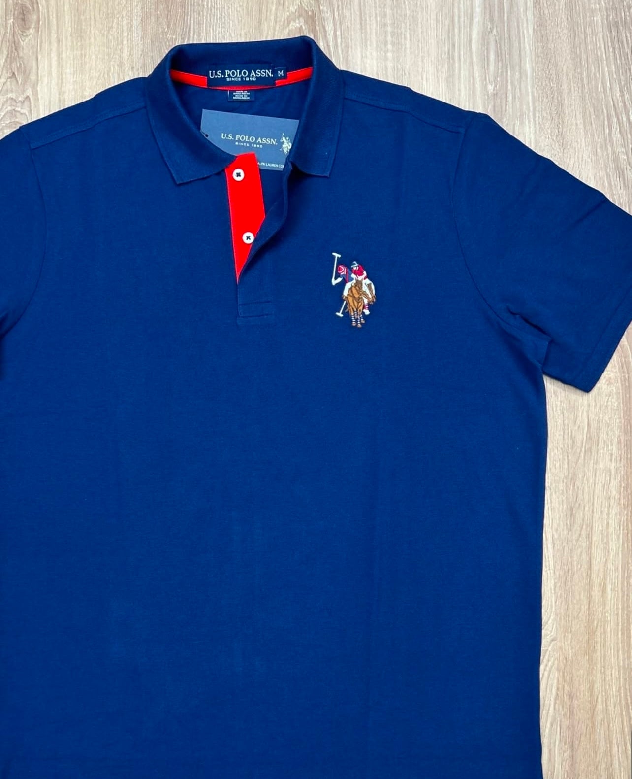 US Polo Assn Regular Fit Pique Polo Shirt in Blue