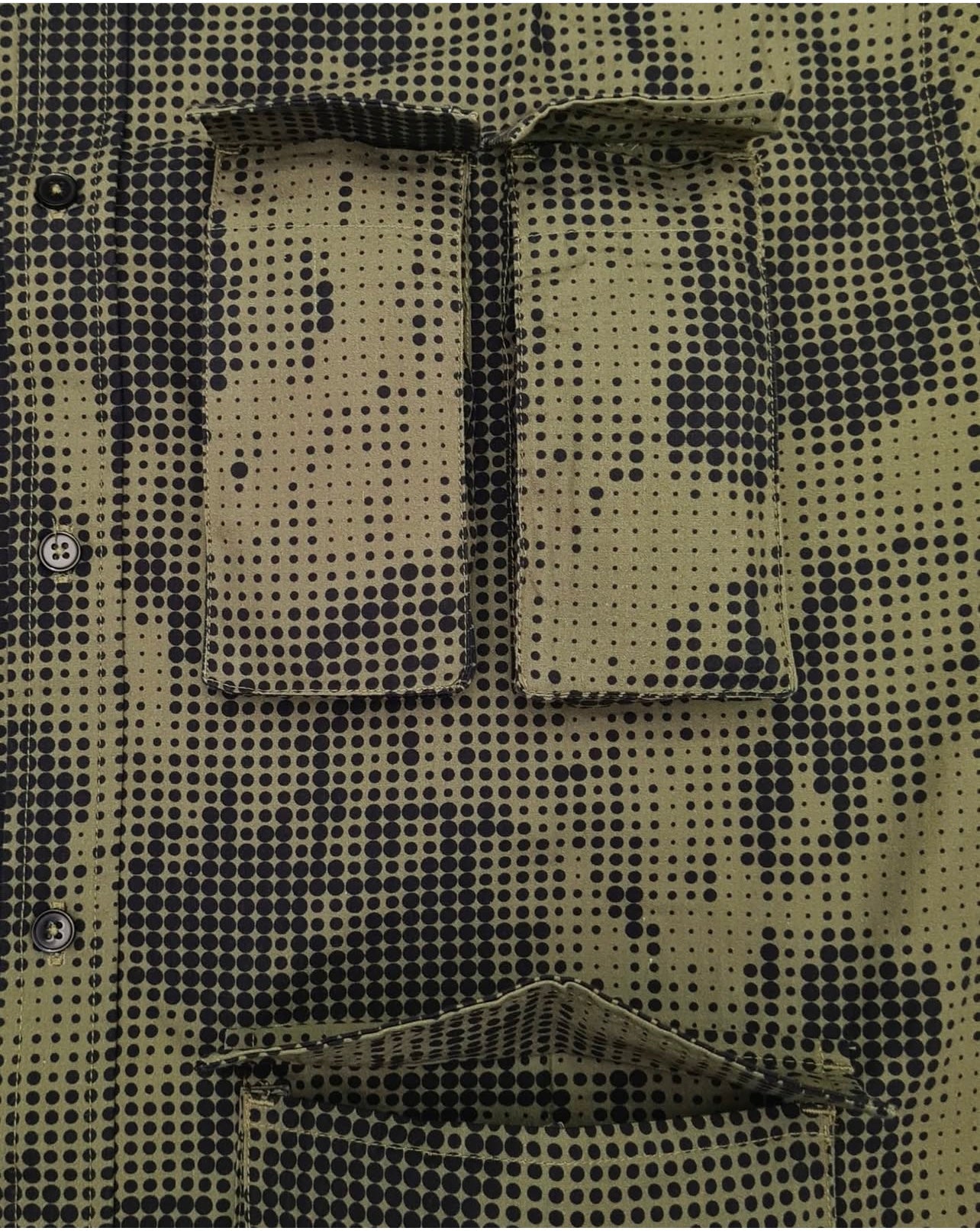 Asos Green Pattern Shirt With Utility Pockets