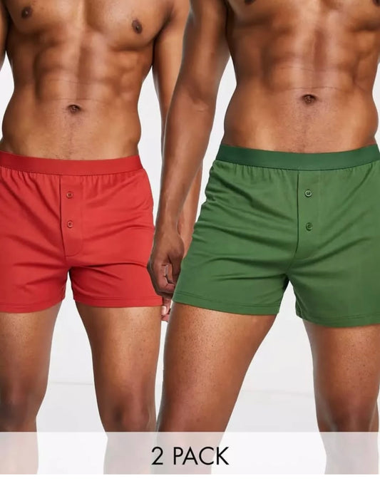 Asos Regular Fit Mens 2- Pack Boxer Shorts
