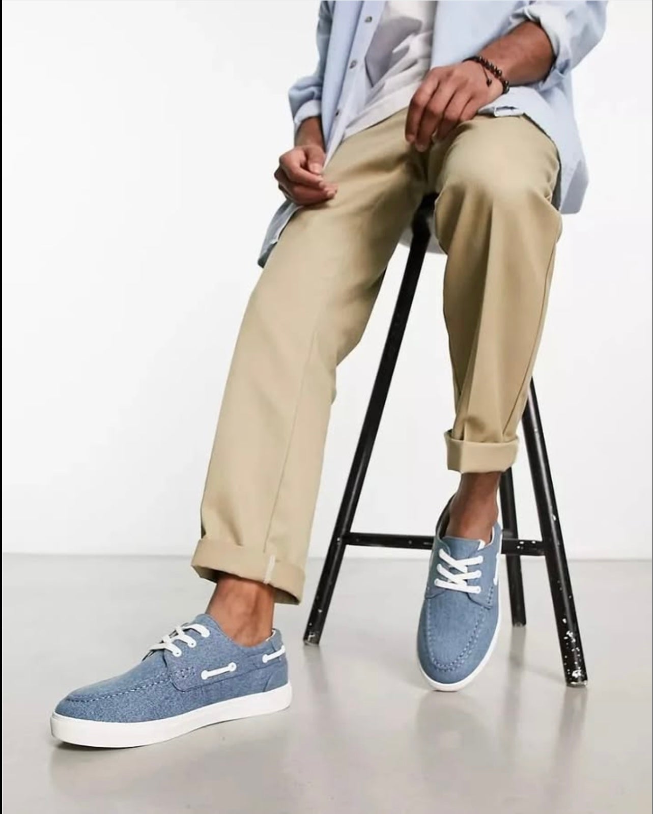 Asos Boat Shoes in Blue Denim