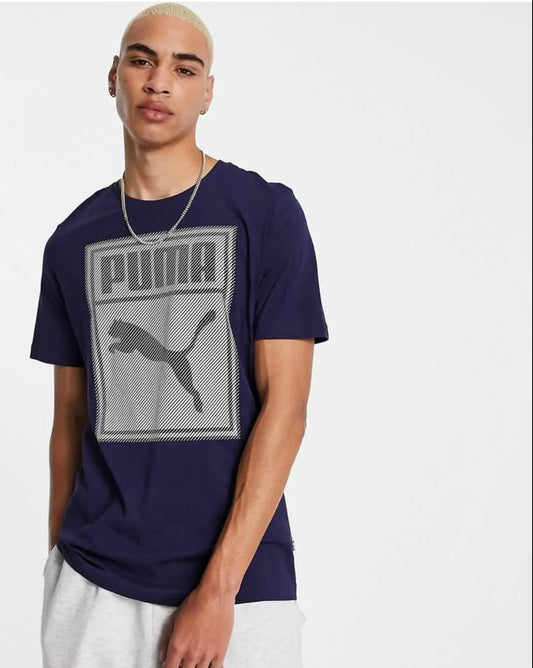 Puma Regular Fit T Shirt in Navy
