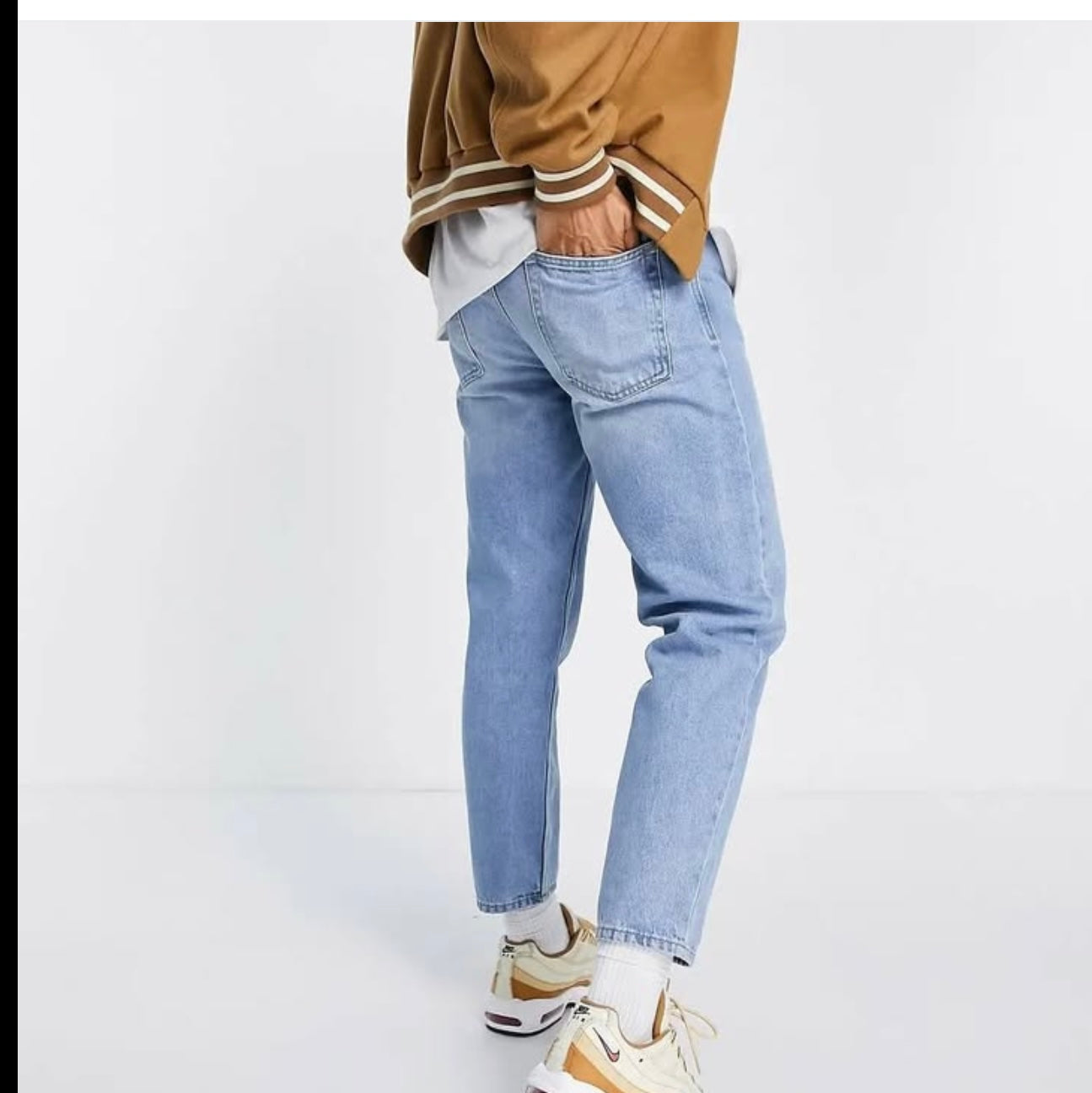 New Look Slim Fit Blue Rigid Denim With Cropped Length