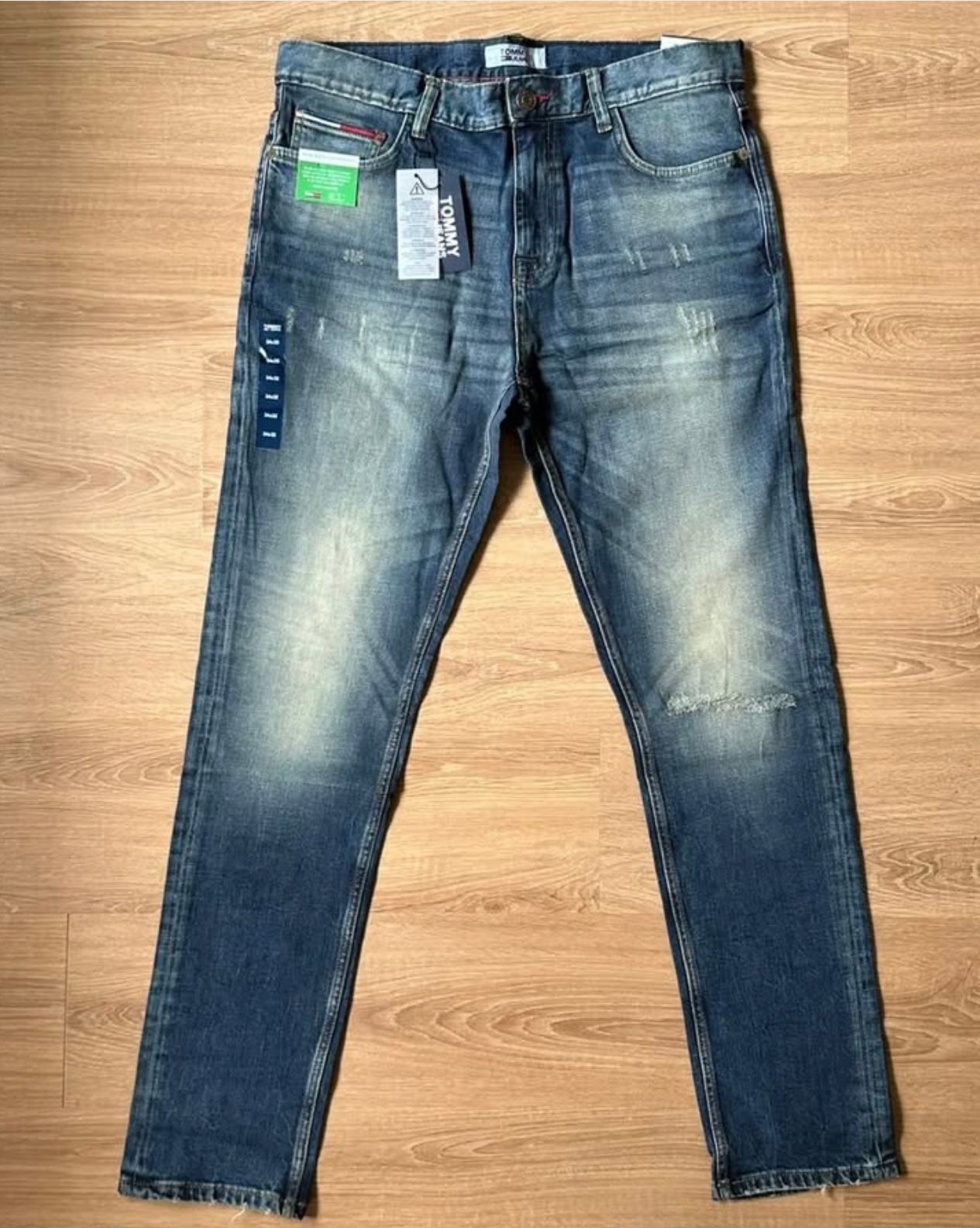 Tommy Hilfiger Ripped Blue- Green Wash Denim