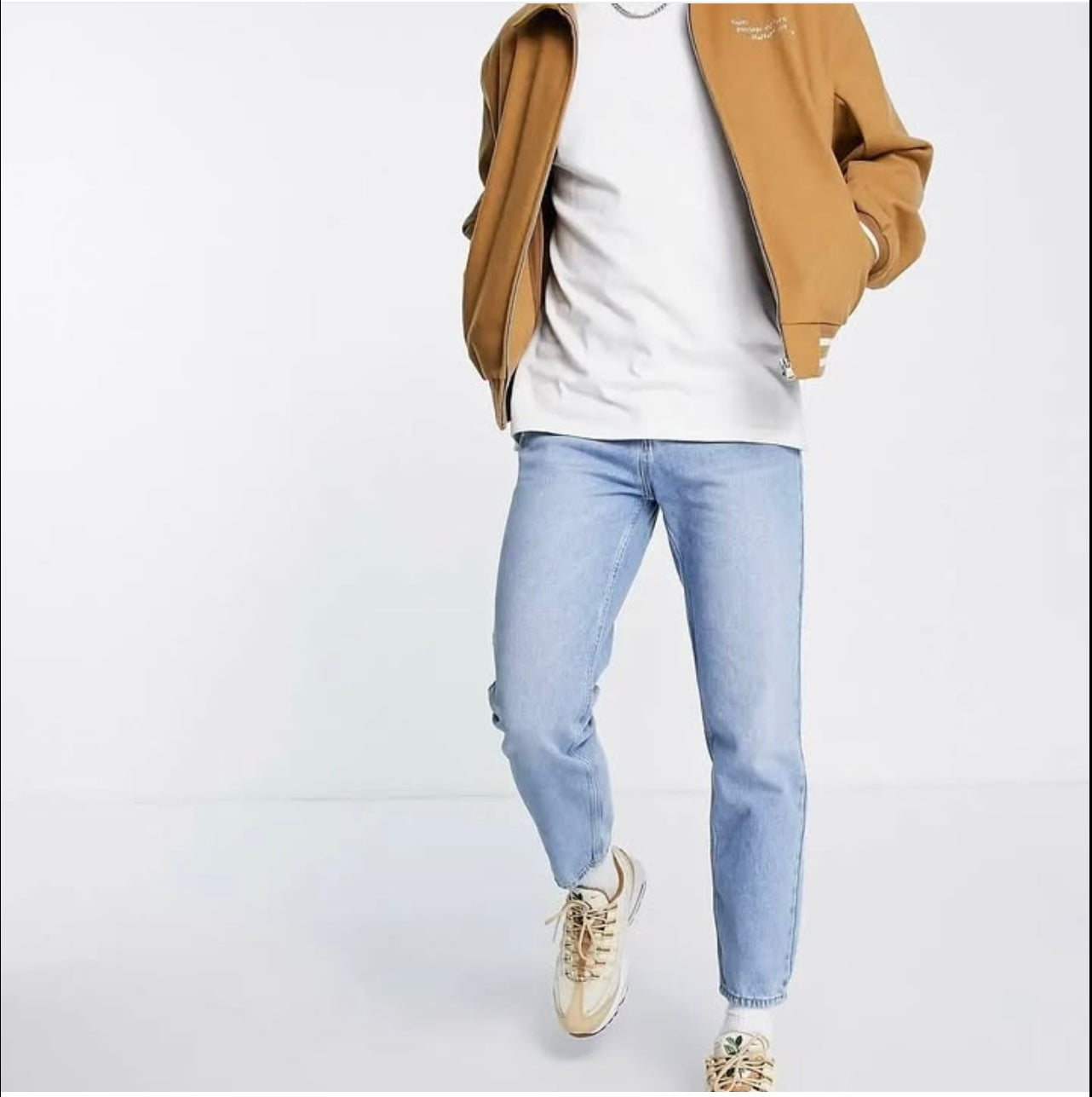 New Look Slim Fit Blue Rigid Denim With Cropped Length