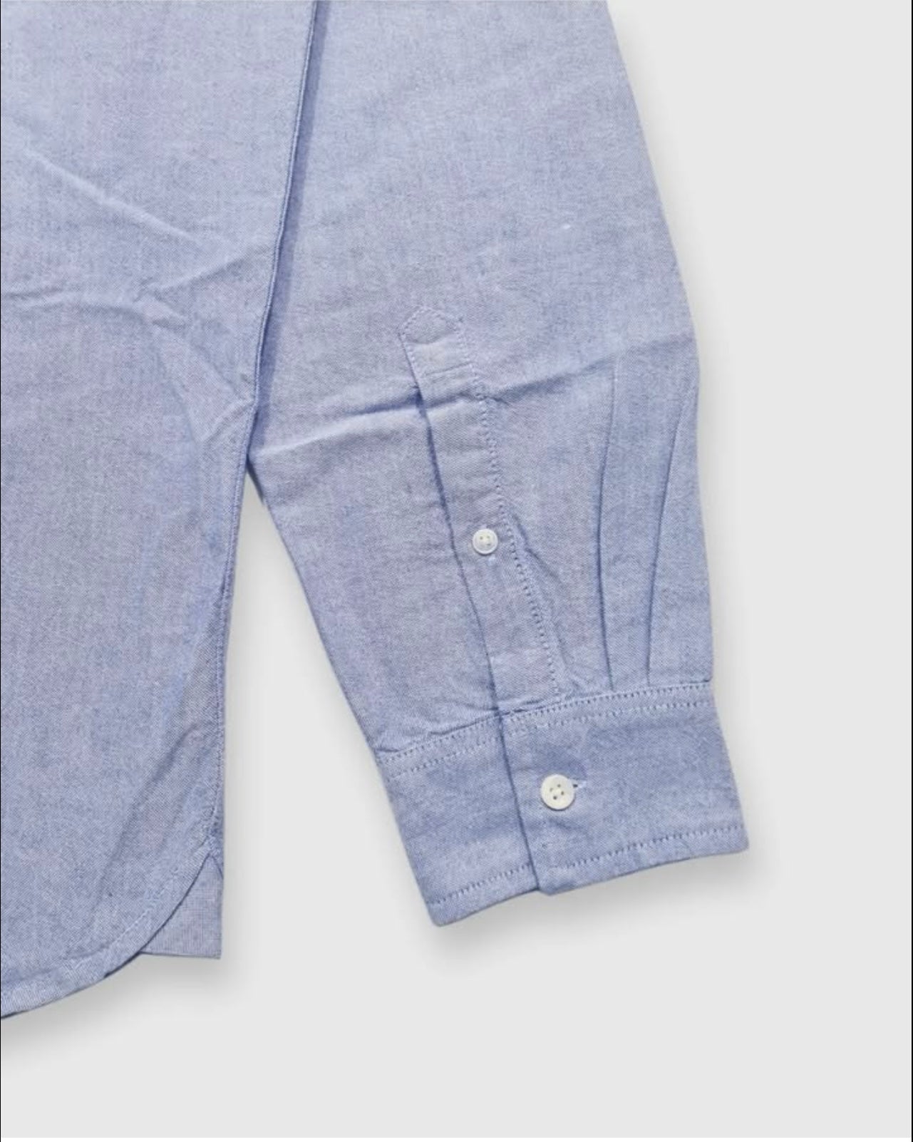 Topman Regular Fit Blue Oxford Cotton Button Cuff Shirt