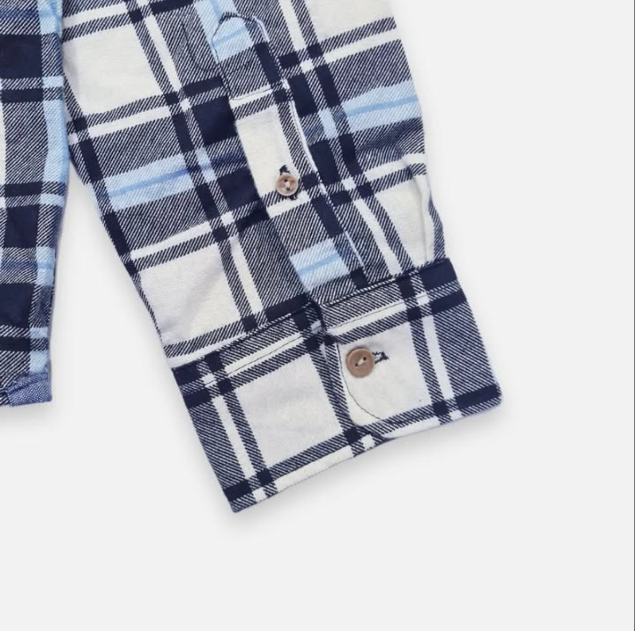 Brave Soul Regular Fit Blue Check Button Cuff Shirt