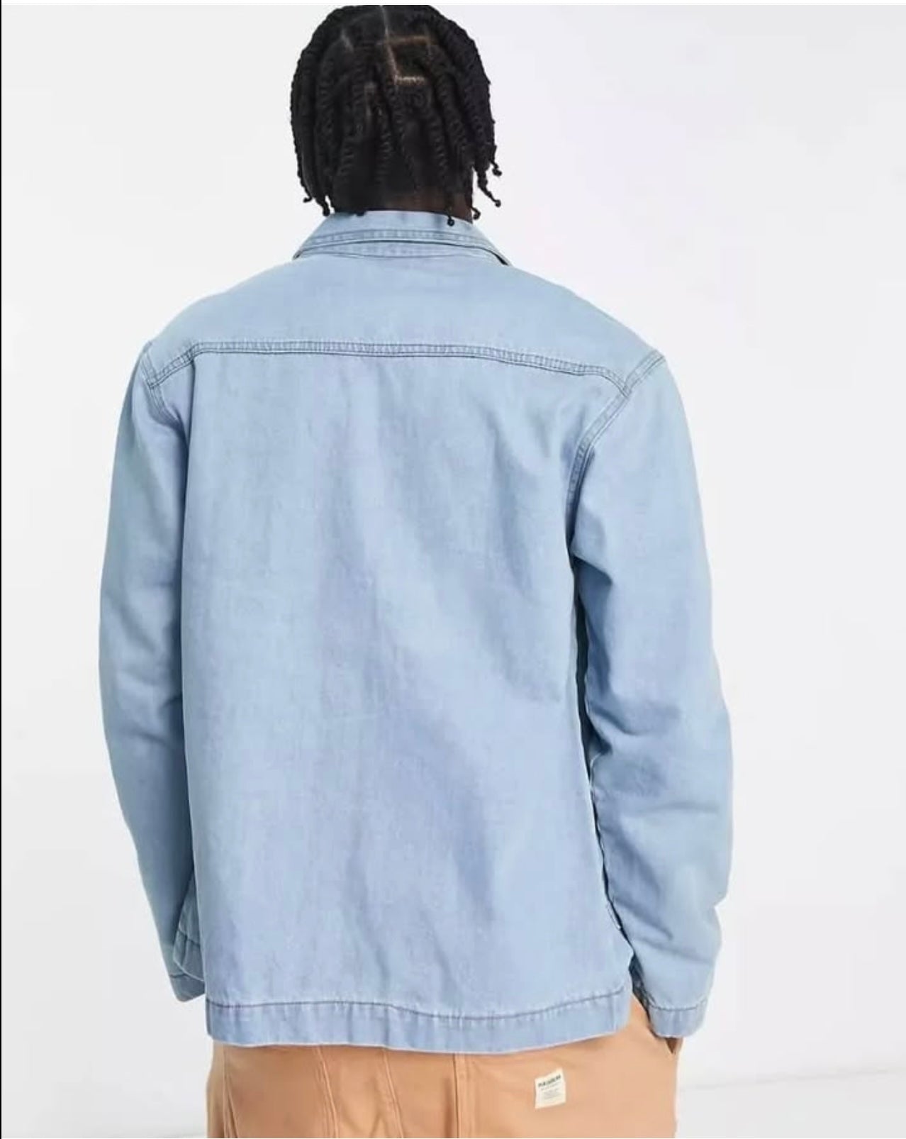Another Influence Regular Fit Light Blue Denim 3- Pocket Jacket