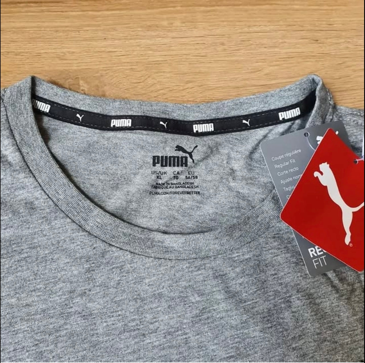Puma Regular Fit Short Sleeve T Shirt in Grey
