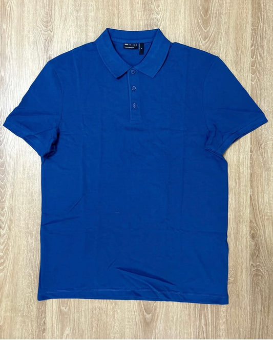 Asos Regular Fit Pique Cotton Polo in Blue