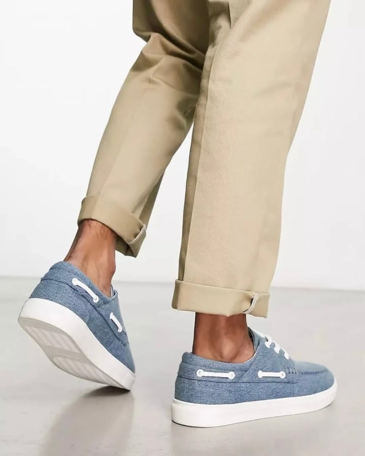 Asos Boat Shoes in Blue Denim