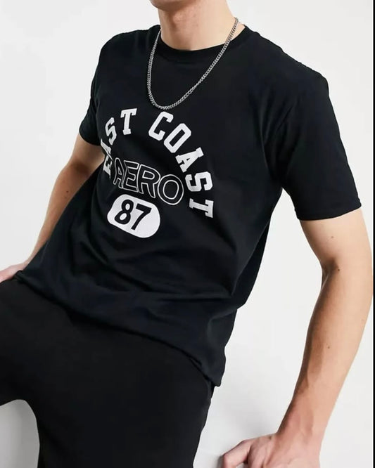 Aeropostale Regular Fit East Coast T shirt in Black